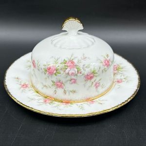 Paragon Victoriana Rose Covered Butter Dish Bone China England